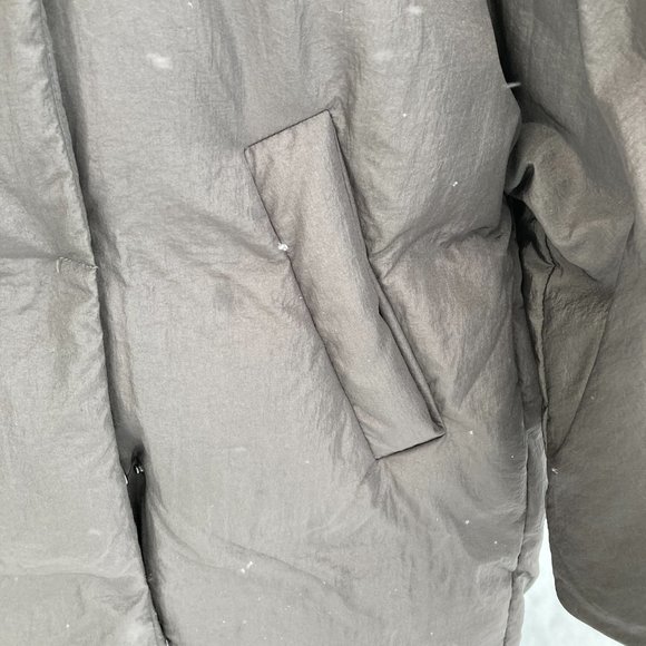 Down Long Coat Puffer, OS, Dark Gray - Picture 8 of 10